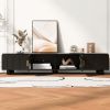U-Can Modern TV Stand for TVs up to 80 Inches, Entertainment Center with Glass Door