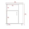 Kit Lower Microwave Cabinet; Single Door; Three Side Shelve -White