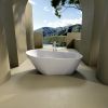 Glossy Acrylic Freestanding Soaking Bathtub with Chrome Overflow and Drain, cUPC Certified - 59*30.75 22A04-60