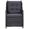 5 Piece Patio Dining Set Black