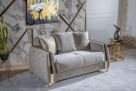 Lust Modern Style Loveseat in Taupe