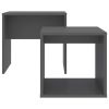 Coffee Table Set Gray 18.9"x11.8"x17.7" Engineered Wood