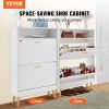 VEVOR Shoe Cabinet with 2 Flip Drawers, Shoe Storage Cabinet for Entryway, Free Standing Shoe Storage Organizer with Top Storage Cubby for Heels, Boot