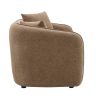 Keith Brown Chenille Loveseat with 2 Matching Color Toss Pillows