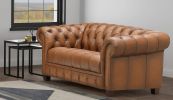 York Leather Loveseat