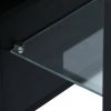 Black morden TV Stand with LED Lights; high glossy front TV Cabinet; can be assembled in Lounge Room; Living Room or Bedroom; color:BLACK