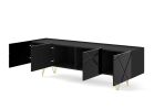 Space - TV Stand 4D black / black gloss