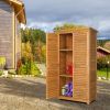 87*46.5*160cm Black Single Slope Top Fir Garden Storage Box Storage Room Yellow
