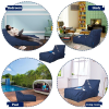 Lazy Lounger Memory Foam Sofa with Dirt-Proof Oxford Fabric&Side Pocket for Kids, Navy