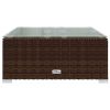 12 Piece Patio Lounge Set with Cushions Poly Rattan Brown