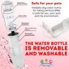 Portable Dog Water Bottle Dispenser 12 Oz, 11.8 x 7.9 x 9.2 Inch. Pack of 40 Pet Water Bottles for Dogs on Walks. ABS Dog Travel Water Bottle with Sil