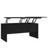 Coffee Table Black 40.2"x19.9"x18.3" Engineered Wood