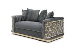 Talia G0990A-L Loveseat , DARK GRAY