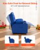 Kids Reclining Chair PU Leather Toddler Recliner with Cup Holder & Pocket