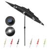 10Ft 3-Tiers 32LEDS Patio Umbrella Beige