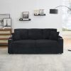 80-inch two-in-one folding sofa, foldable hidden lying function, corduroy fabric, equipped with cup holder and pillow