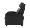 Comfortable Single-Seat Manual Recliner Chair | PU Leather Upholstery | Perfect for Small Spaces