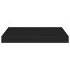 Floating Wall Shelf Black 15.7"x9.1"x1.5" MDF