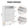 VEVOR Shoe Cabinet with 2 Flip Drawers, Shoe Storage Cabinet for Entryway, Free Standing Shoe Storage Organizer with Top Storage Cubby for Heels, Boot