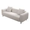 77.2″ Large size two Seat Sofa,Modern Upholstered,White mohair Granular velvet