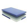 7inch Full Mattress and Pillow Set Breathable Fabric Gel-Infused Memory Foam Mattress, Blue, Mattress in a Box