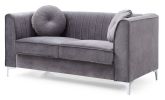 Contemporary Gray Loveseat For Modern Living