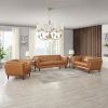 Solana Bench Seat Leather Loveseat