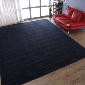 Rugsotic Carpets Hand Knotted Loom Wool Area Rug Solid (Color: Charcoal, size: 6'x9')