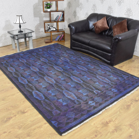 Rugsotic Carpets Hand Knotted Sumak Wool Area Rug Contemporary (Color: Purple, size: 6'x9')