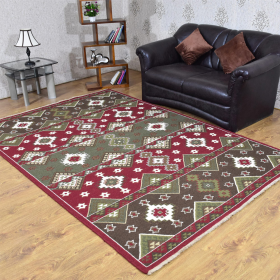 Rugsotic Carpets Hand Knotted Sumak Wool Area Rug Oriental (Color: Multicolor, size: 6'x9')