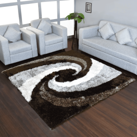 Rugsotic Carpets Hand Tufted Shag Polyester Square Area Rug Contemporary (Color: Multicolor1, size: 6'x6')