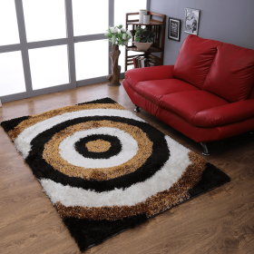 Rugsotic Carpets Hand Tufted Shag Polyester Area Rug Geometric (Color: Multicolor2, size: 6'x9')