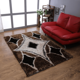 Rugsotic Carpets Hand Tufted Shag Polyester Area Rug Geometric (Color: Multicolor1, size: 8'x10')