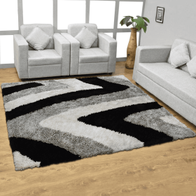 Rugsotic Carpets Hand Tufted Shag Polyester Square Area Rug Contemporary (Color: Multicolor3, size: 8'x8')