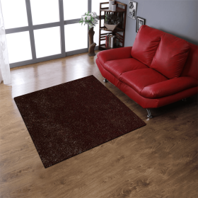 Rugsotic Carpets Hand Tufted Shag Polyester Square Area Rug Solid (Color: Brown, size: 8'x8')