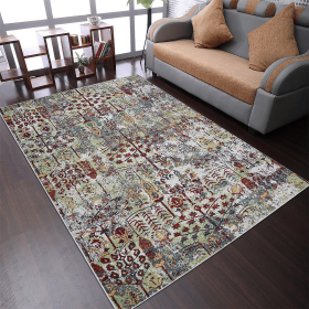 Rugsotic Carpets Machine Woven Heatset Polypropylene Area Rug Contemporary (Color: Multicolor1, size: 4'x6')