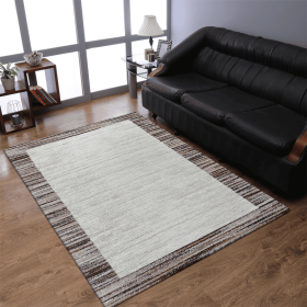 Rugsotic Carpets Machine Woven Heatset Polypropylene Area Rug Contemporary (Color: Ivory Beige, size: 5'x8')
