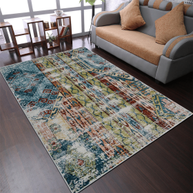 Rugsotic Carpets Machine Woven Heatset Polypropylene Area Rug Contemporary (Color: Multicolor3, size: 9'x12')