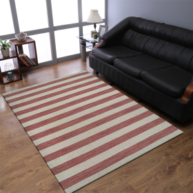 Rugsotic Carpets Hand Woven Flat Weave Kilim Wool Area Rug Contemporary (Color: Cream Pink, size: 9'x12')