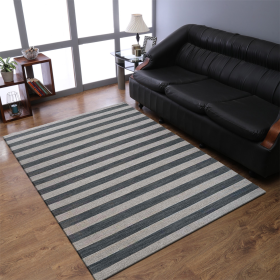 Rugsotic Carpets Hand Woven Flat Weave Kilim Wool Area Rug Contemporary (Color: Cream Silver, size: 8'x10')