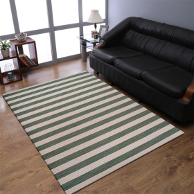 Rugsotic Carpets Hand Woven Flat Weave Kilim Wool Area Rug Contemporary (Color: Cream Olive, size: 6'7''x9'10'')