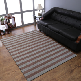 Rugsotic Carpets Hand Woven Flat Weave Kilim Wool Area Rug Contemporary (Color: Cream Light Brown, size: 6'7''x9'10'')