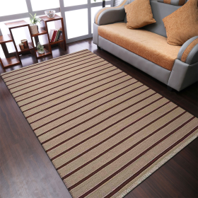 Rugsotic Carpets Hand Woven Flat Weave Kilim Wool Area Rug Contemporary (Color: Cream Red, size: 8'x10')