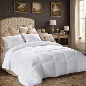 All-polyester Brushed Single Quilt Core Lattice Quilting With Microfiber Filling,  Suitable For All Seasons, Down Quilt Alternative, Breathable And Wa (Option: 229cmX229cm 2pcs)