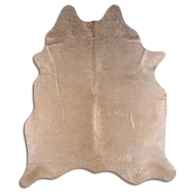 ACID WASHED HAIR ON COWHIDE GOLD METALLIC ON BEIGE (Color: ON LIGHT COLORS, size: 32 - 45 Square feet)
