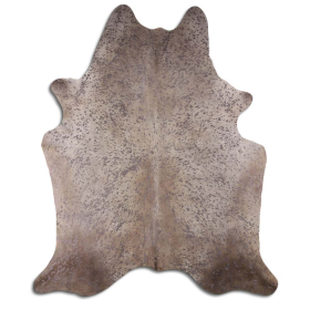 ACID WASHED HAIR ON COWHIDE GRAPHITE METALLIC ON GREY (Color: ON LIGHT COLORS, size: 22 - 32 Square feet)