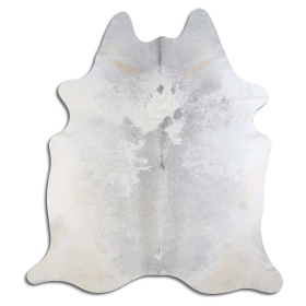 NATURAL HAIR ON COWHIDE GREY AND WHITE (Color: GREY AND WHITE, size: 32 - 45 Square feet)