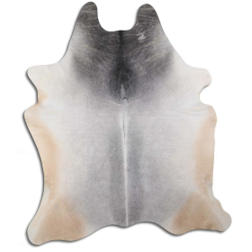 NATURAL HAIR ON COWHIDE GREY (Color: grey, size: 32 - 45 Square feet)