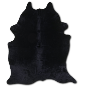 DYED HAIR ON COWHIDE DYED BLACK (Color: DYED COWHIDES, size: 22 - 32 Square feet)