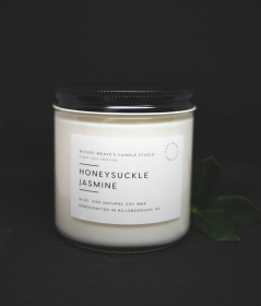Honeysuckle Jasmine Soy Wax Candle (3 Size Options) (size: 8 oz Jar Candle)